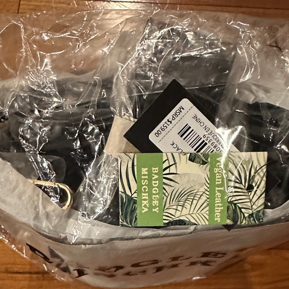 Badgley Mischka Black Sequin Bucket Bag - Picture 6 of 6